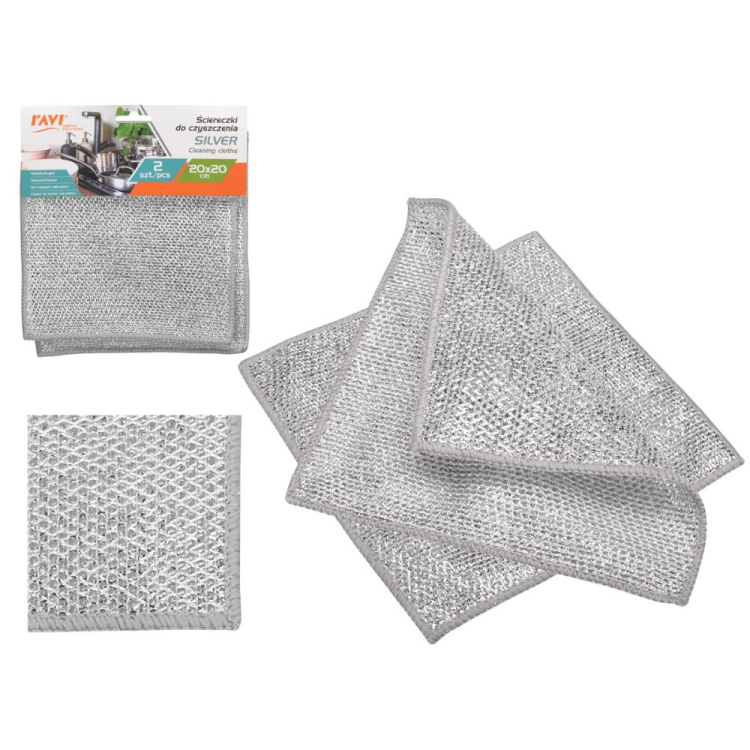 Ściereczki do czyszczenia Silver 2 sztuki RAVI